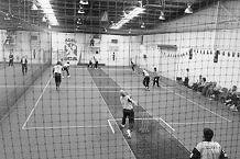 WA vs NSW - inside an indoor cricket net